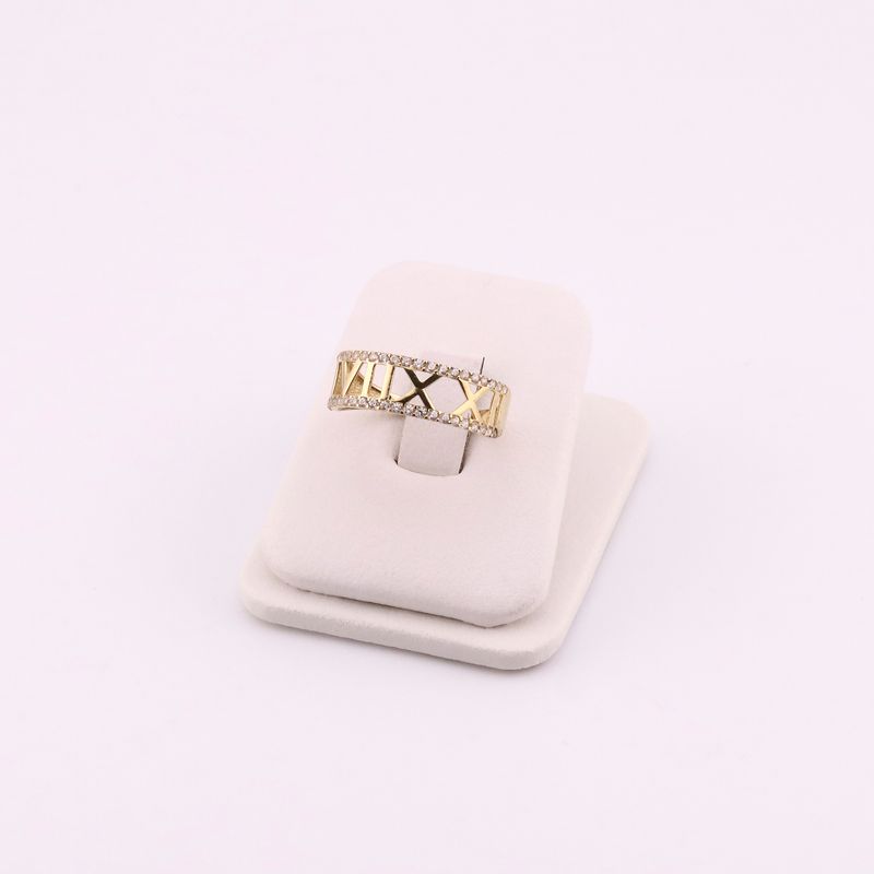 Anillo Numeros C/p Bcas 14k 1.6g #8.5