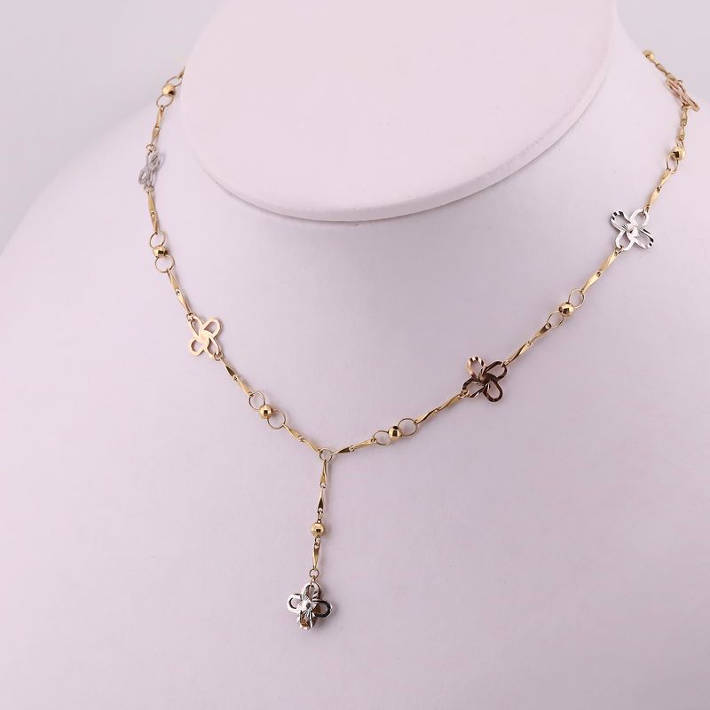 Gargantilla Flores 14k 4.9g