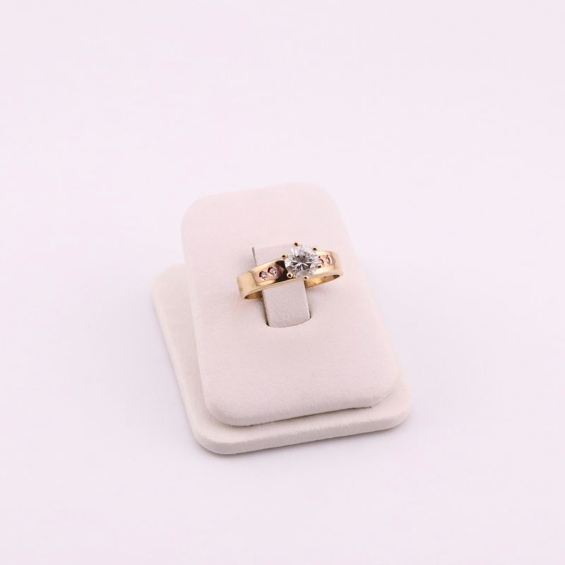 Anillo C/p Bca  14k 2.8g