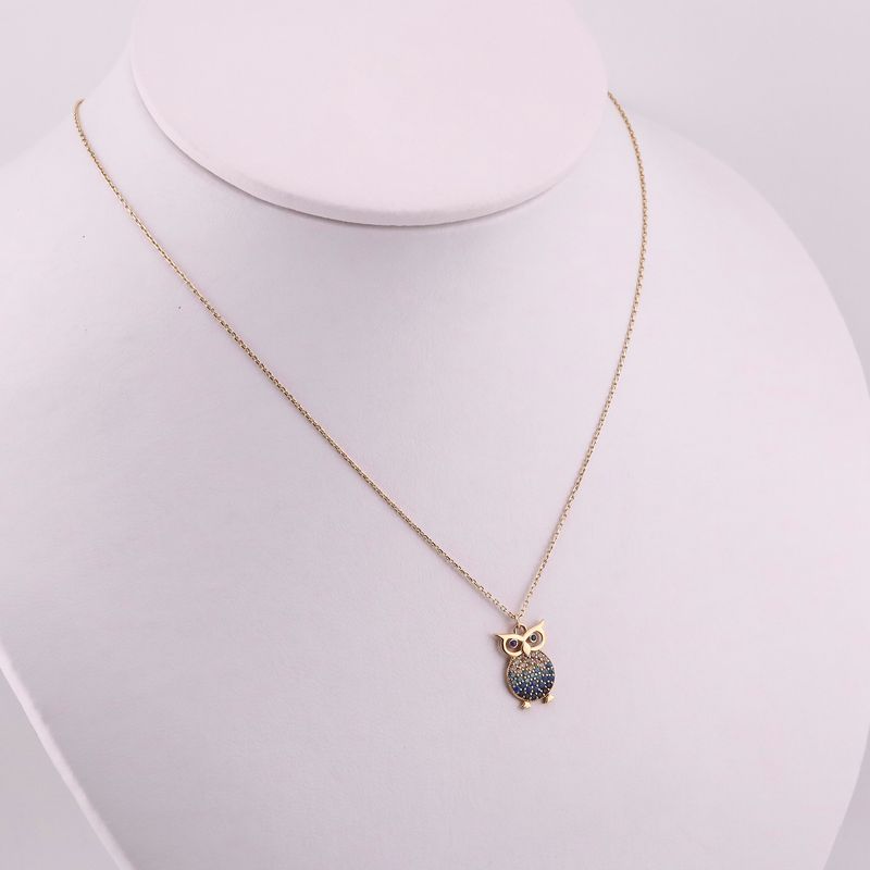 Gargantilla Buho C/p 14k 2.4g