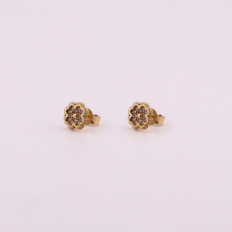 Aretes Flor C/p 10k 1.2g