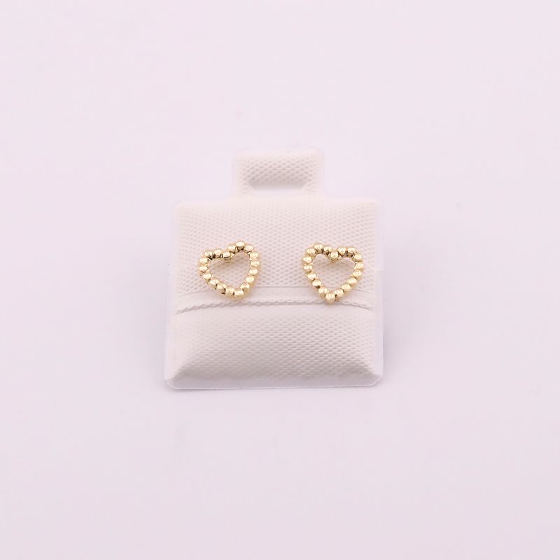 Broqueles Corazon Boleado 10k 0.2g