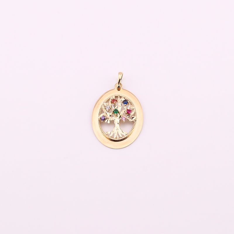 Dije Arbol De La Vida C/p Colores 14k 3.3g