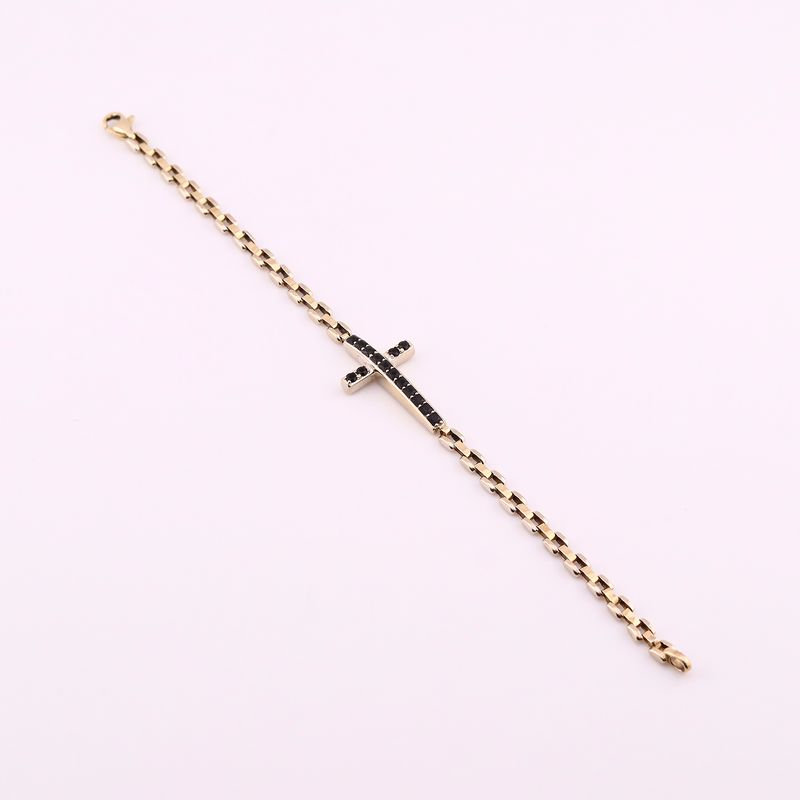 Pulso C/p Negras  14k 5.9g 16cm