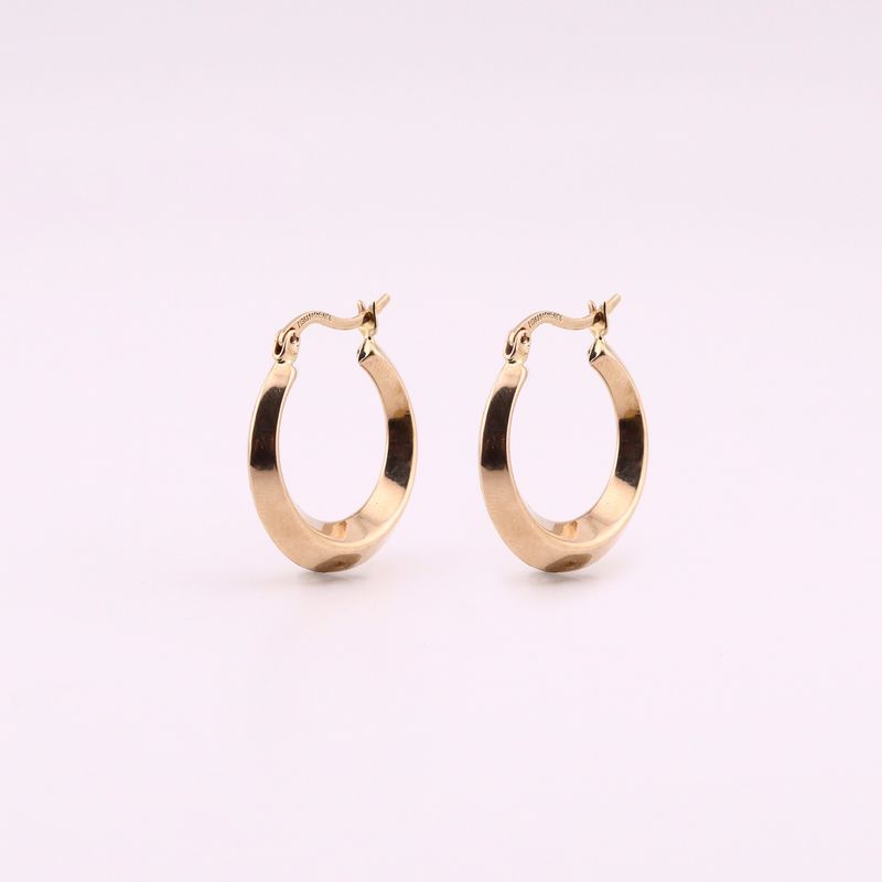 Arracadas Canasta Lisas  14k 2.9g
