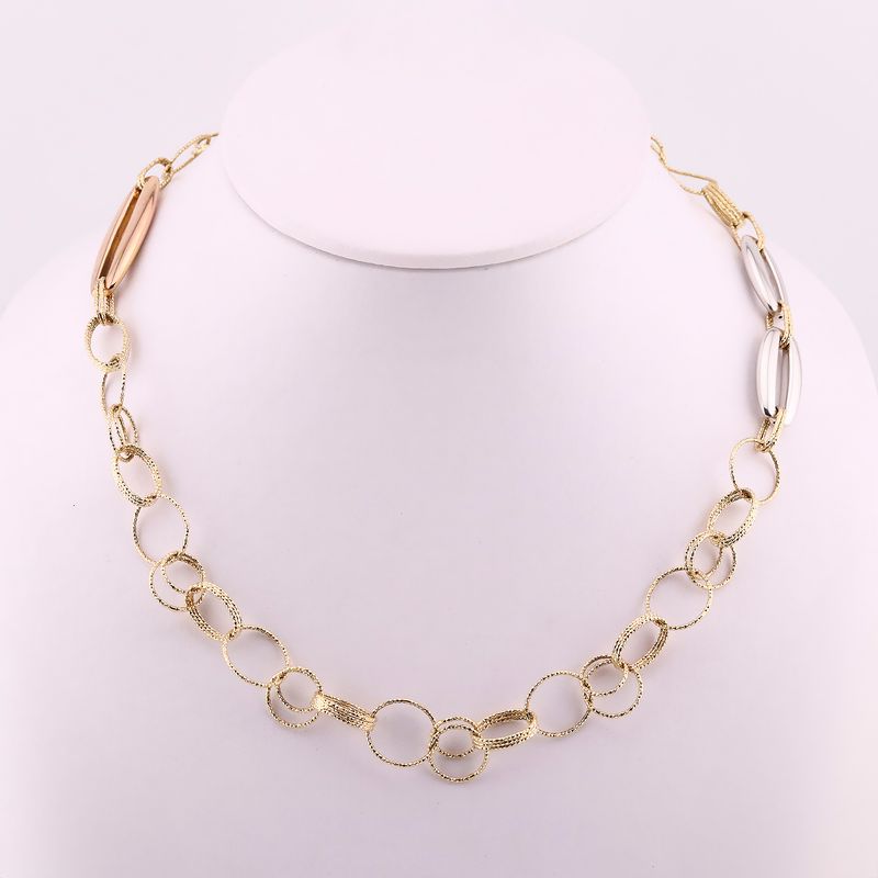 Collar Circulos  14k 14.1g