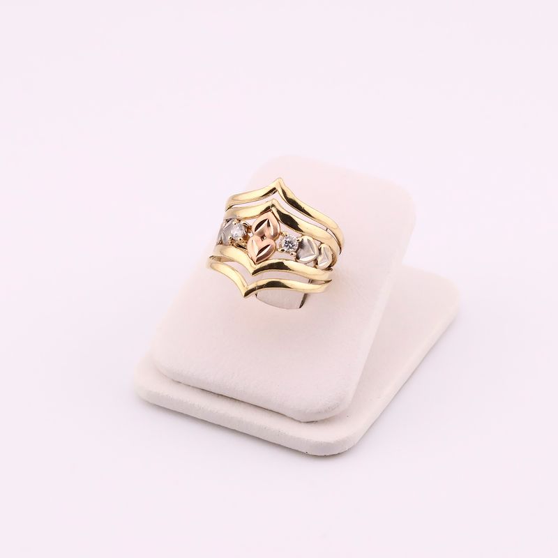 Anillo Corazones C/p  14k 4.6g