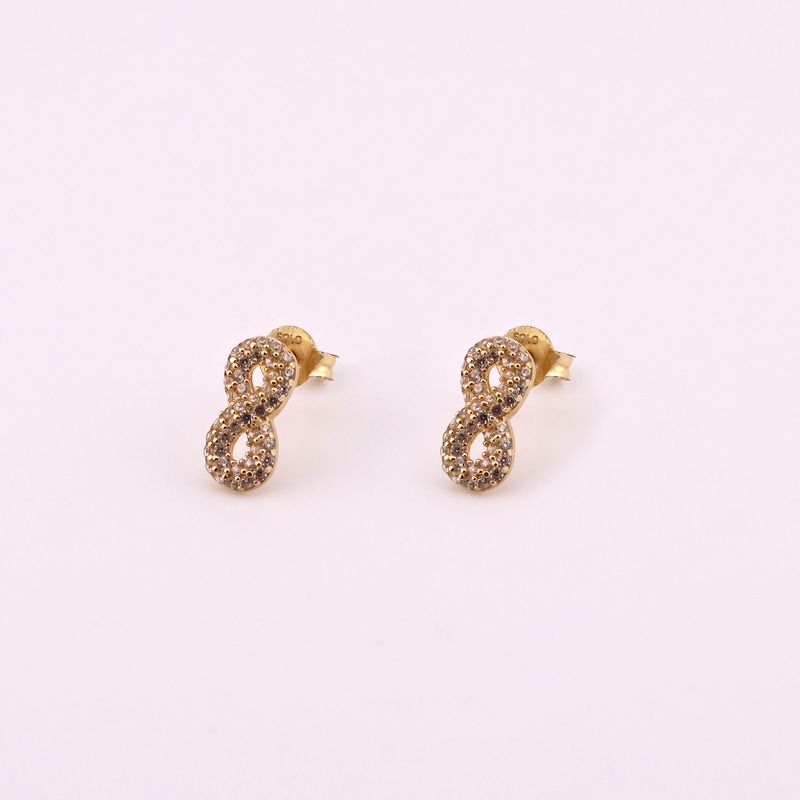 Aretes Infinito C/p Bca 14k 2.1g