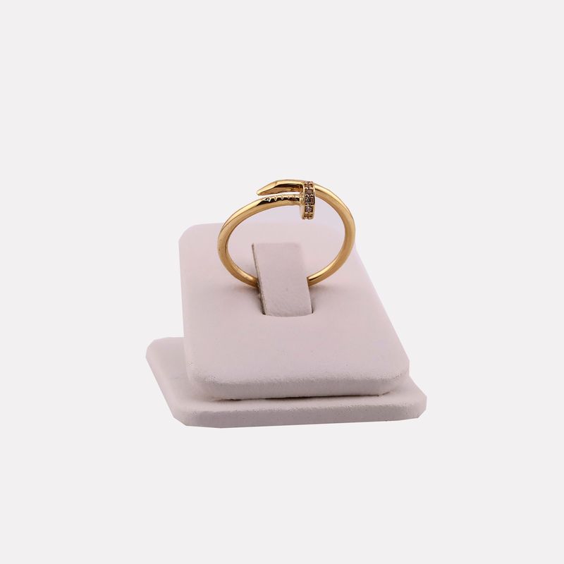 Anillo Tornillo C/p Bca 14k 2.9g #9