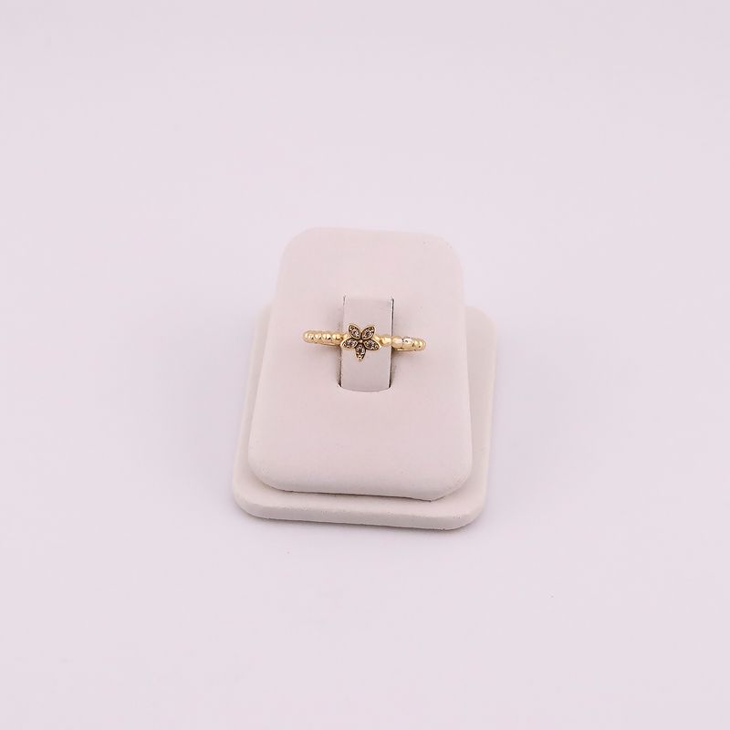 Anillo Bolas/flor C/p Ba 14k 1.4g #7