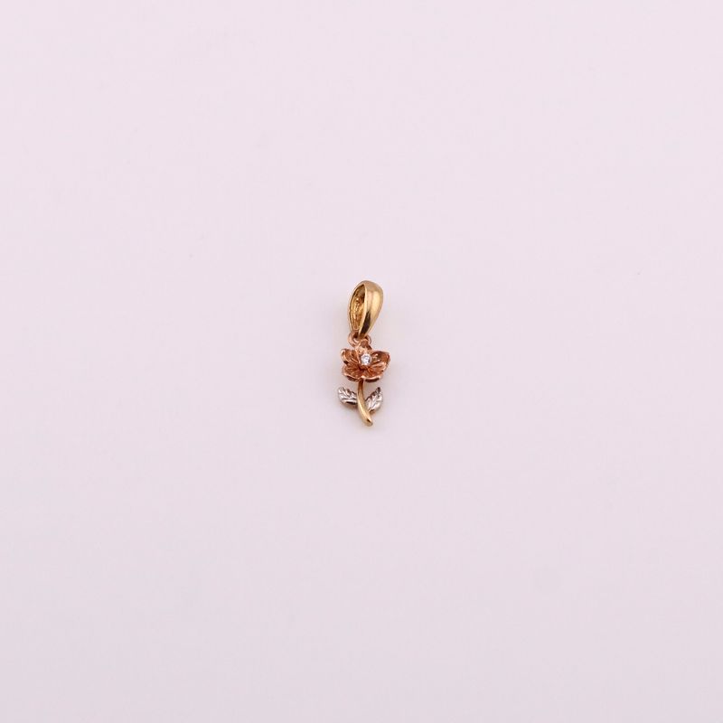 Dije Flor C/p Ch. Tns 14k 0.6g