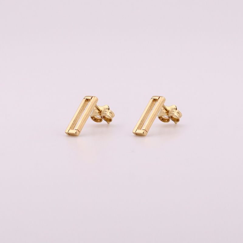 Aretes Rectangulo  14k 1.4g
