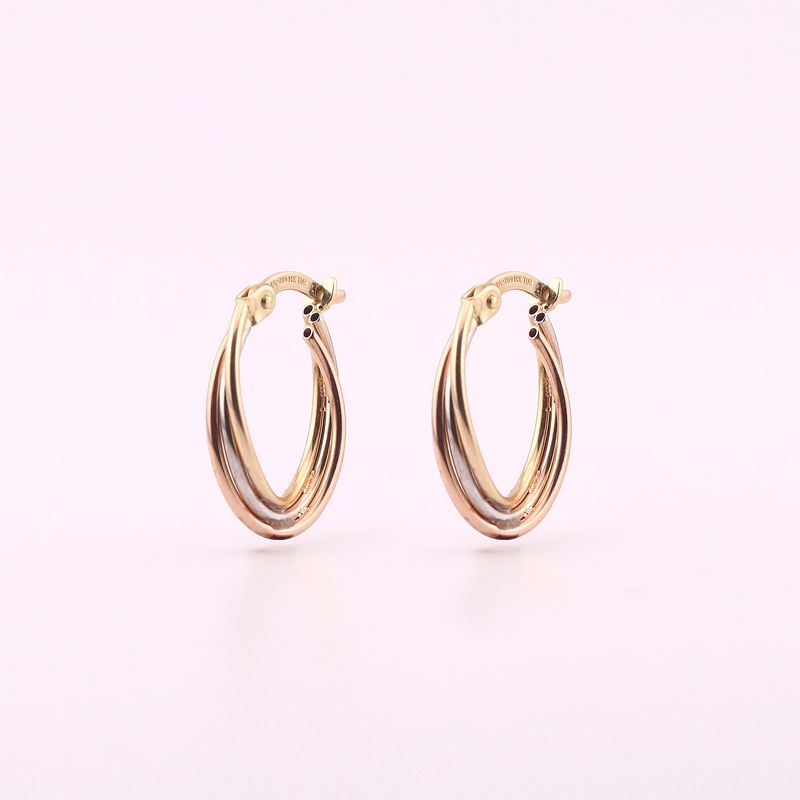 Arracadas Triples Tnos  14k 1.3g