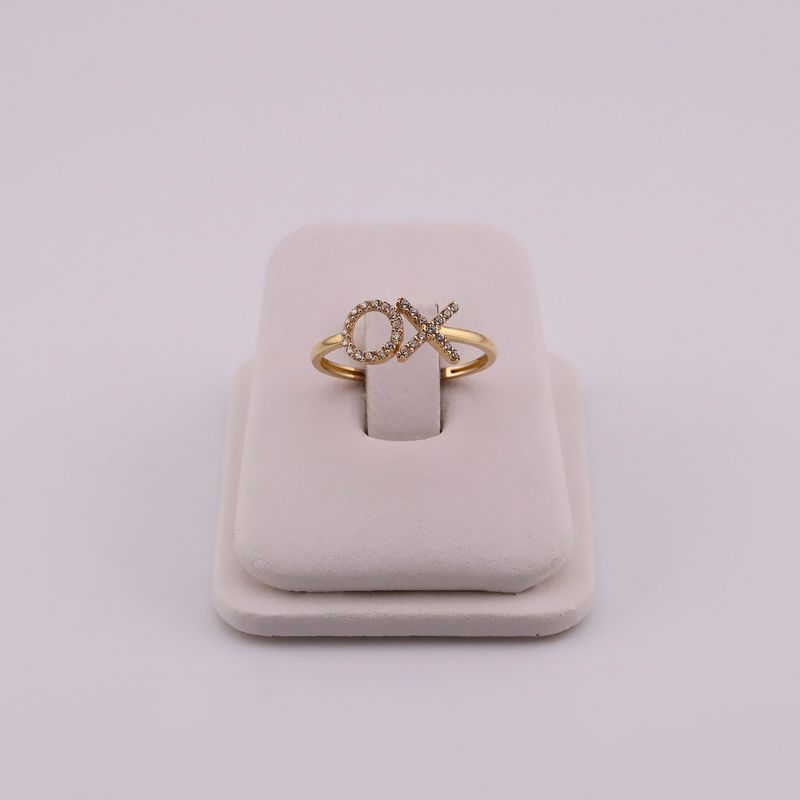 Anillo Xo C/p Bca 14k 1.2g #7