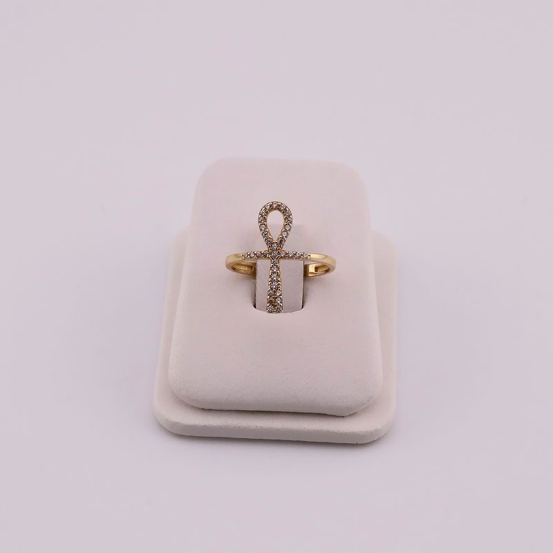 Anillo Moño C/p Bca 14k 1.6g #6