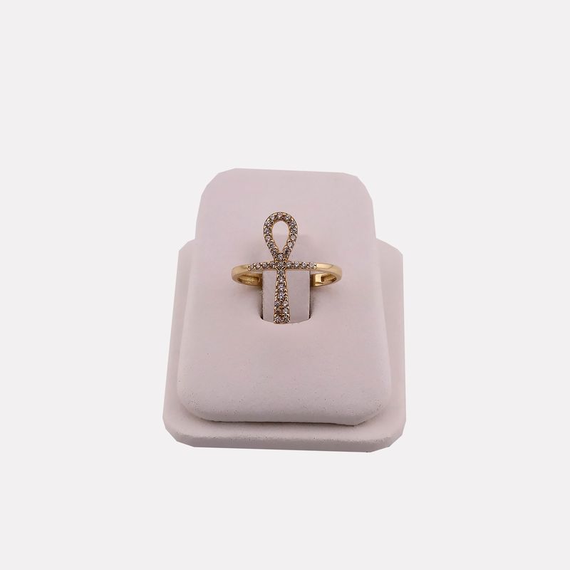 Anillo Moño C/p Bca 14k 1.6g #6