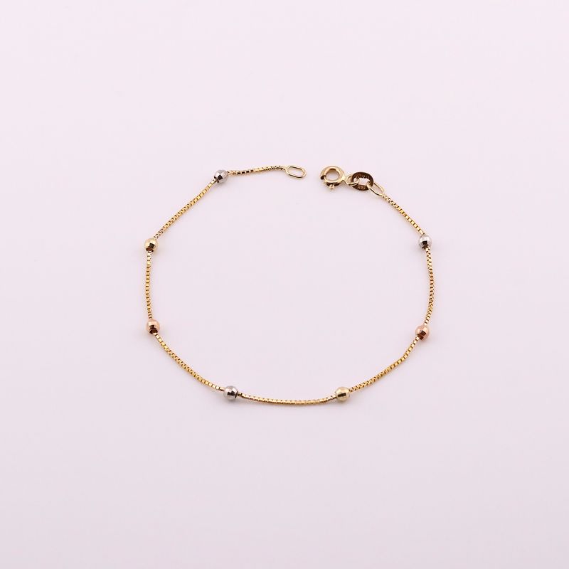 Pulsera Borlas 14k 1.5g 17cm