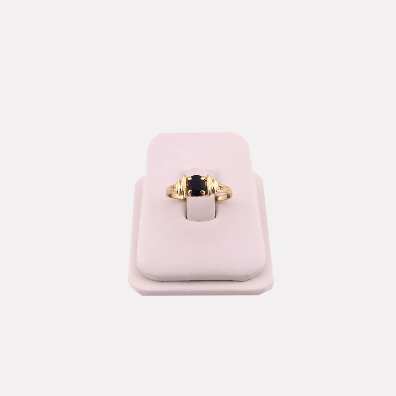 Anillo C/p Azul  14k 1.6g #6.5