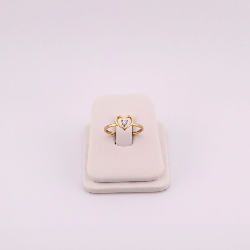 Anillo Corazon C/p Bca 10k 1g #6