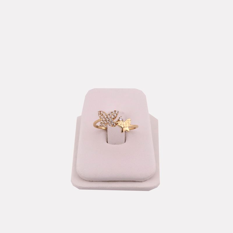 Anillo Mariposa Relim. C/p Bca 1.8g 14k #8