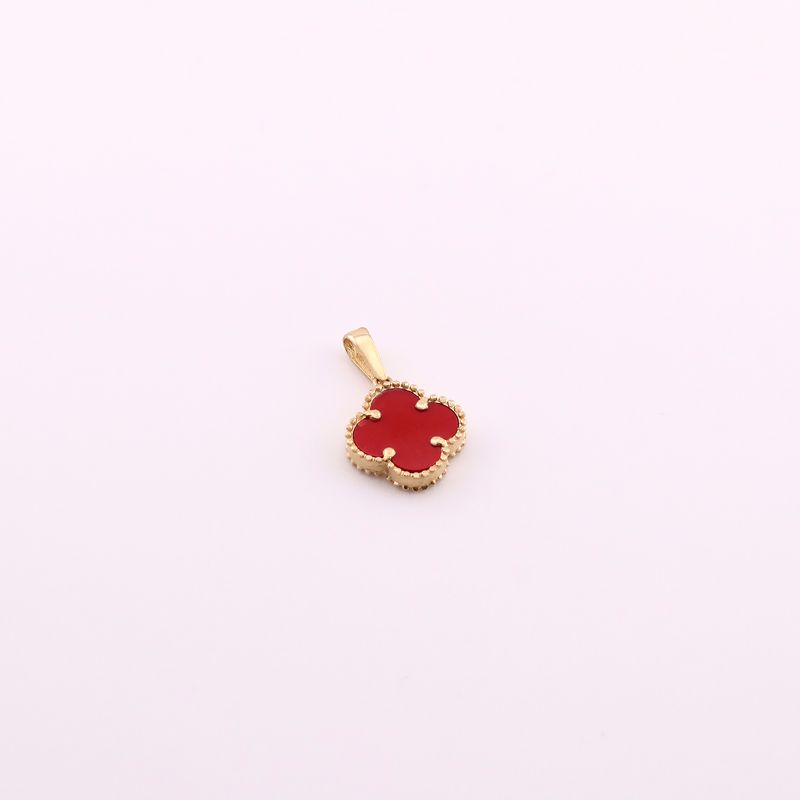 Dije Trebol C/p Roja 14k 1.6g