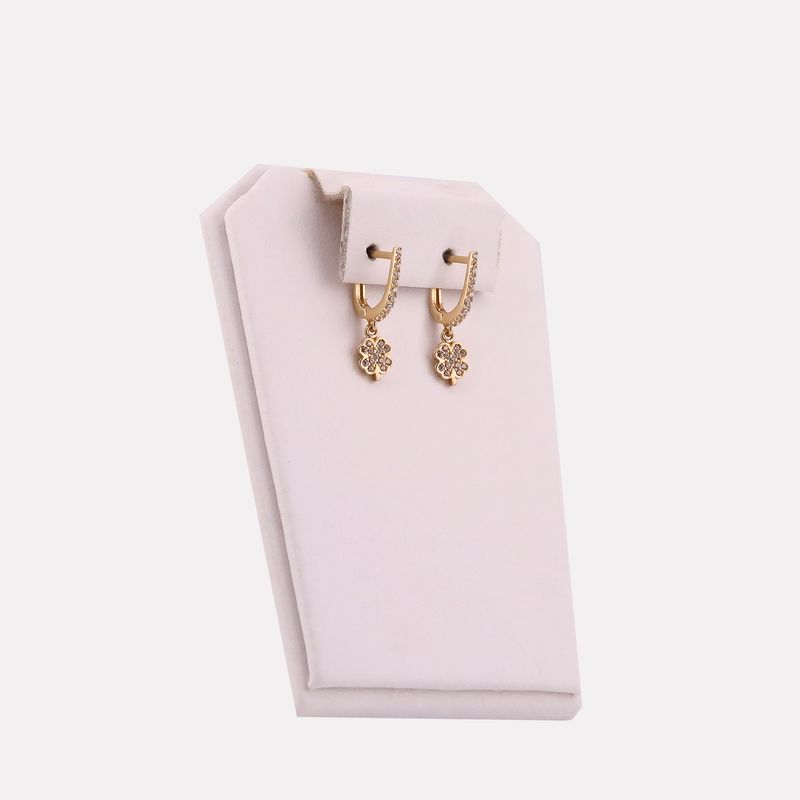 Aretes C/trbol Colg. 14k 2.2g