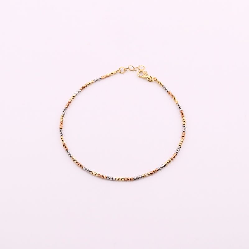 Pulsera Borlas Tonos 14k 2g 18cm