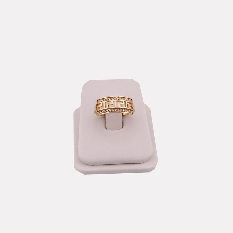 Anillo Griego C/p Bca 14k 2.8g #6