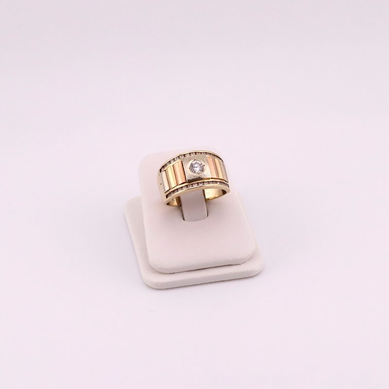 Anillo C/p Bca 14k 11.9g #10
