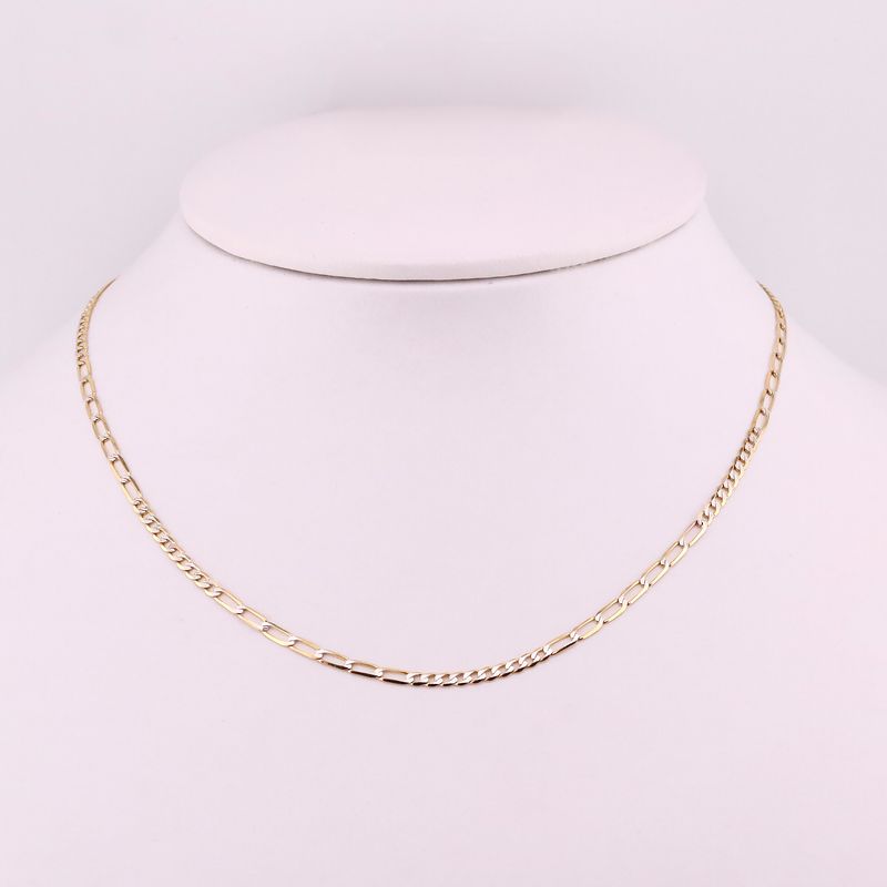 Cadena Eslabon Dimant. 14k 4g 50cm