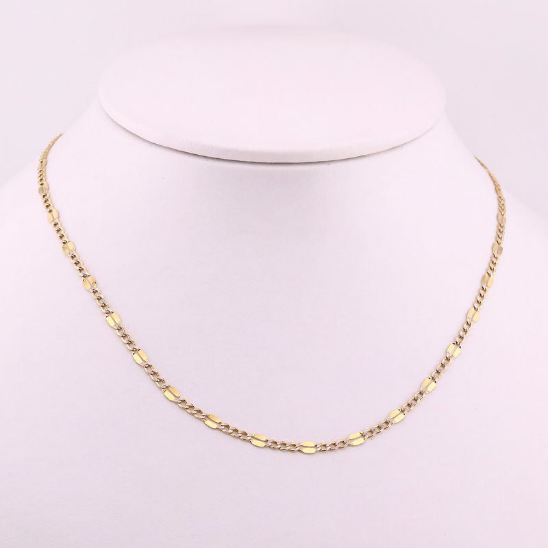 Cadena Mixta 14k 2.6g 55cm