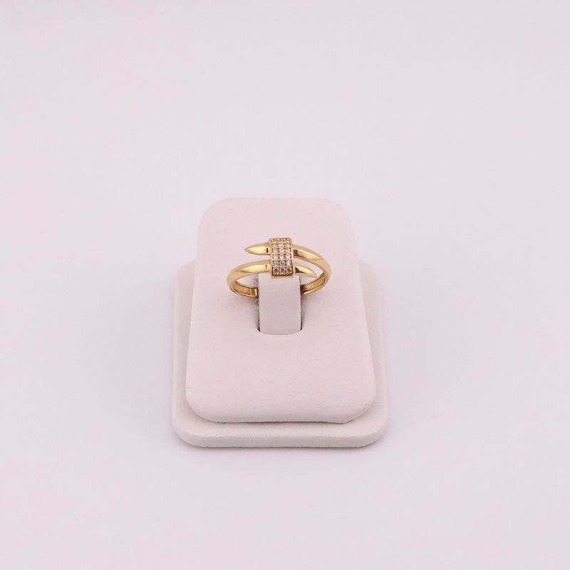 Anillo Puntas Cruzadas C/p Bca 14k 1.6g #7.5
