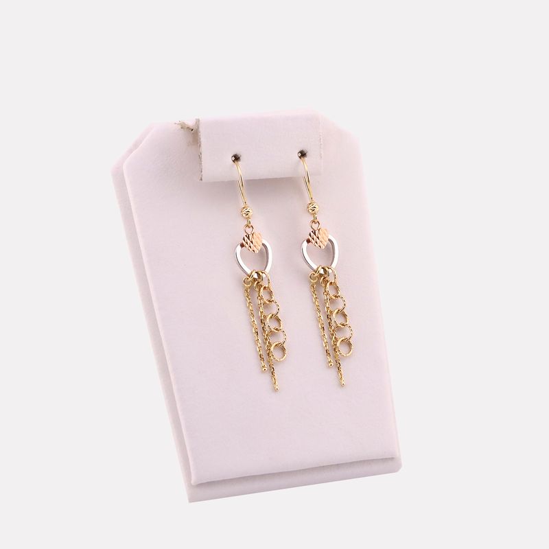 Aretes Corazon-eslabones Tns 14k 3.1g