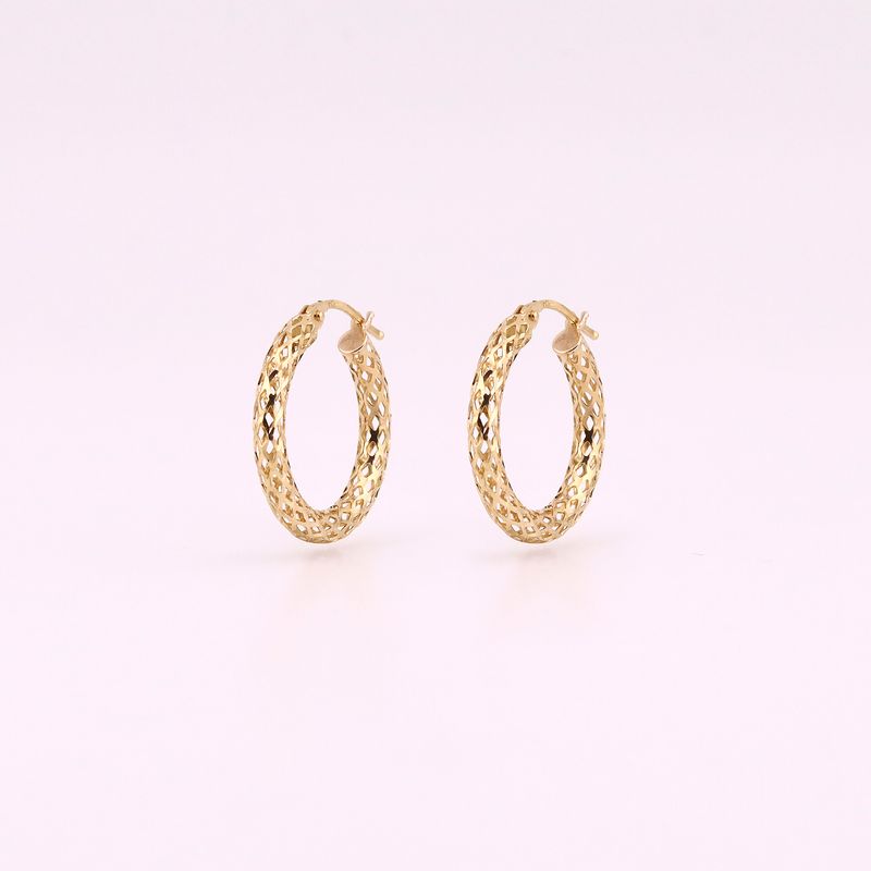 Arracadas Tejidas 14k 1.9g