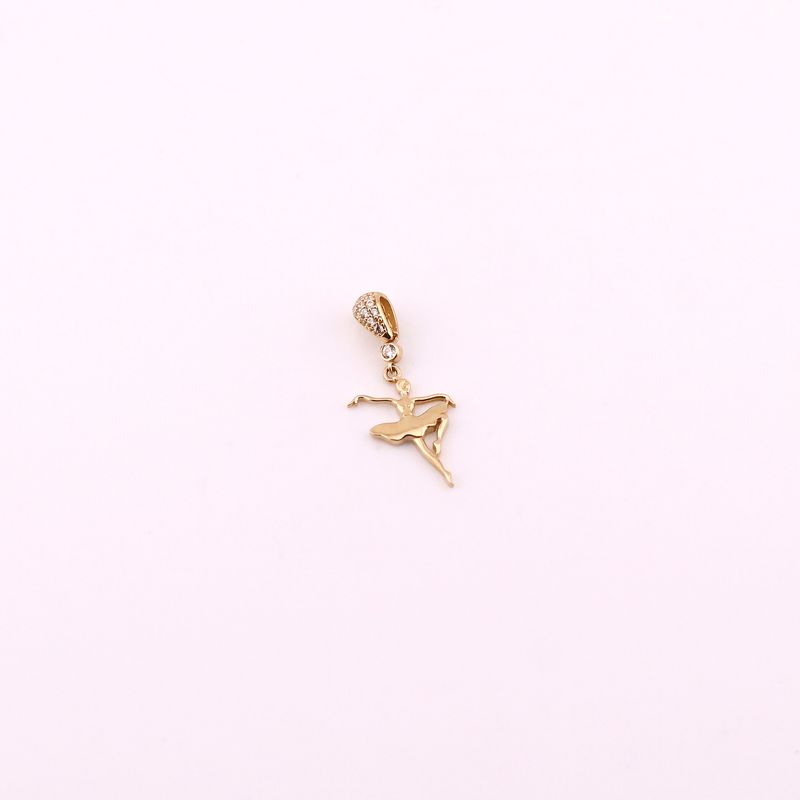 Dije Bailarina C/p Bca 14k 1.2g