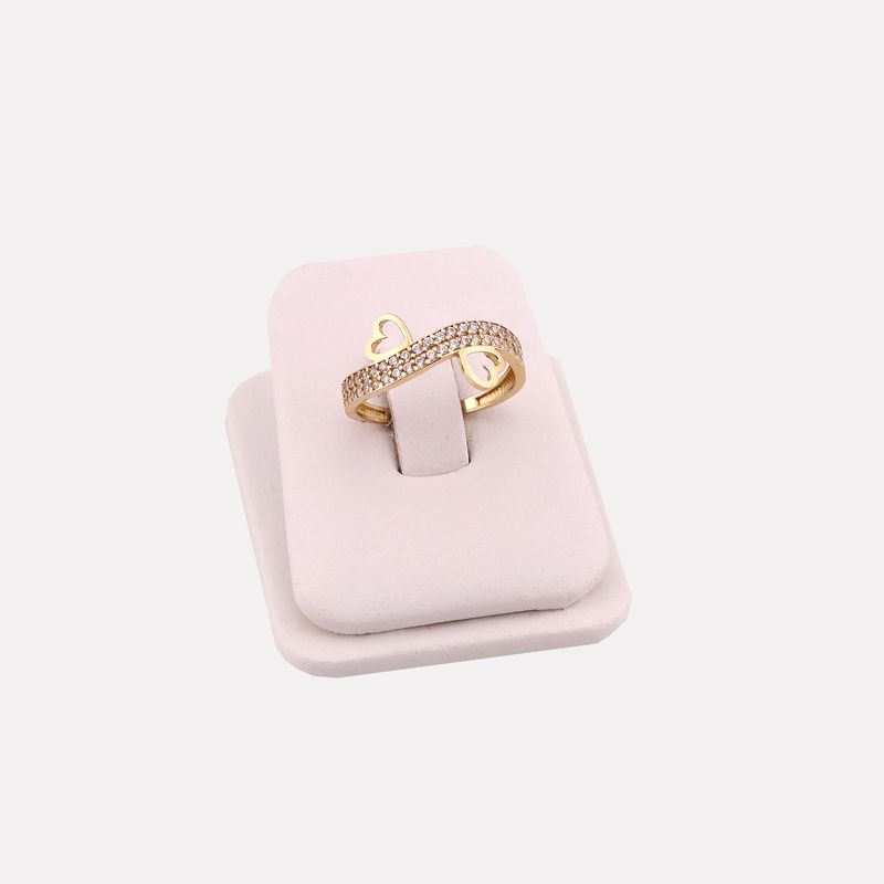 Anillo Corazones C/p Bca 14k 1.9g #8