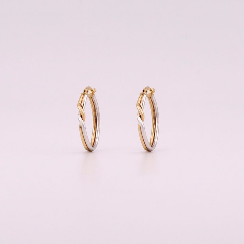 Arracadas Torcidas Ovalo 14k 2g