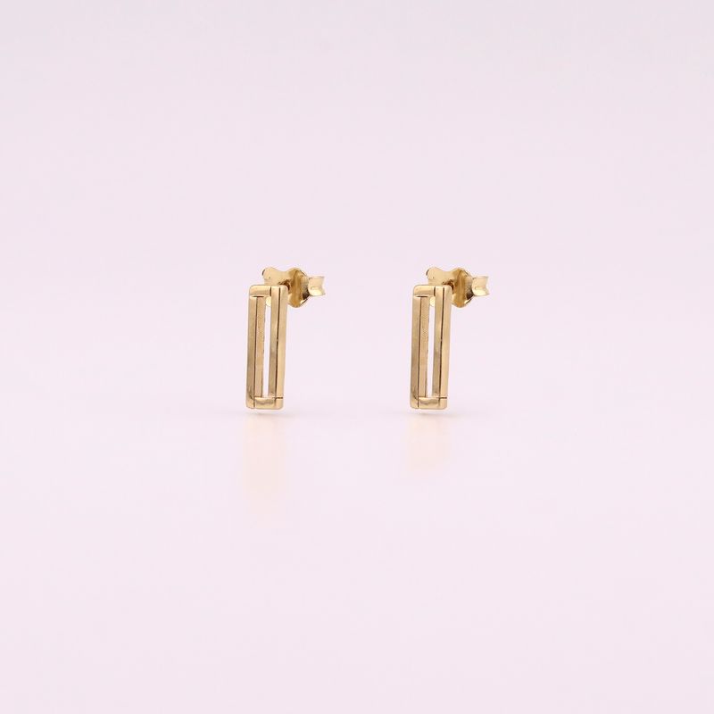 Aretes Rectangulo  14k 1.4g
