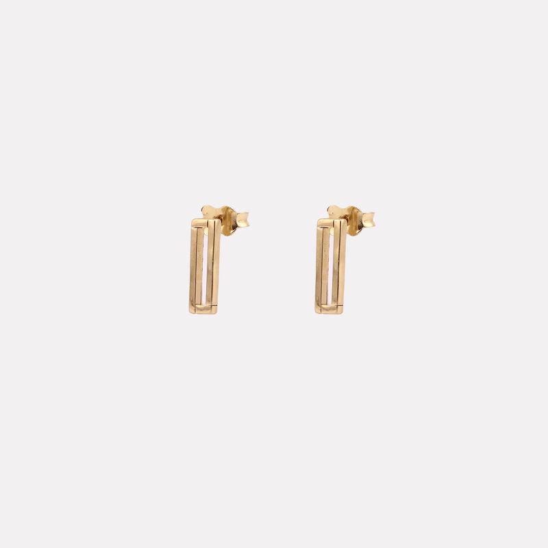 Aretes Rectangulo  14k 1.4g