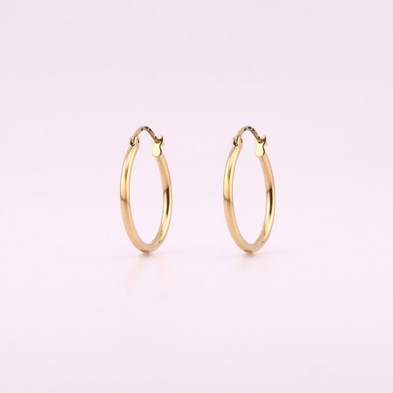 Arracadas Lisas 14k 2.2g