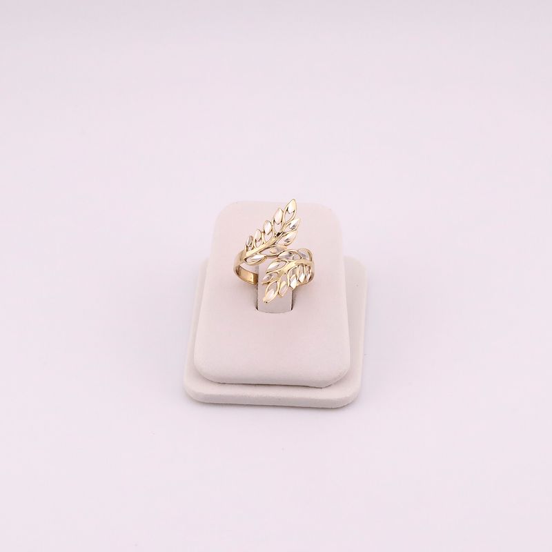 Anillo Hojas Relim 14k 2.5g #7
