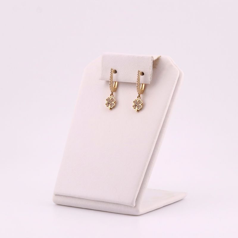 Aretes C/trbol Colg. 14k 2.2g