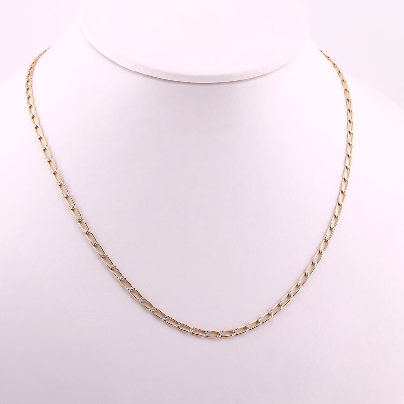 Cadena Eslabon Dimant. 14k 8.2g 55cm