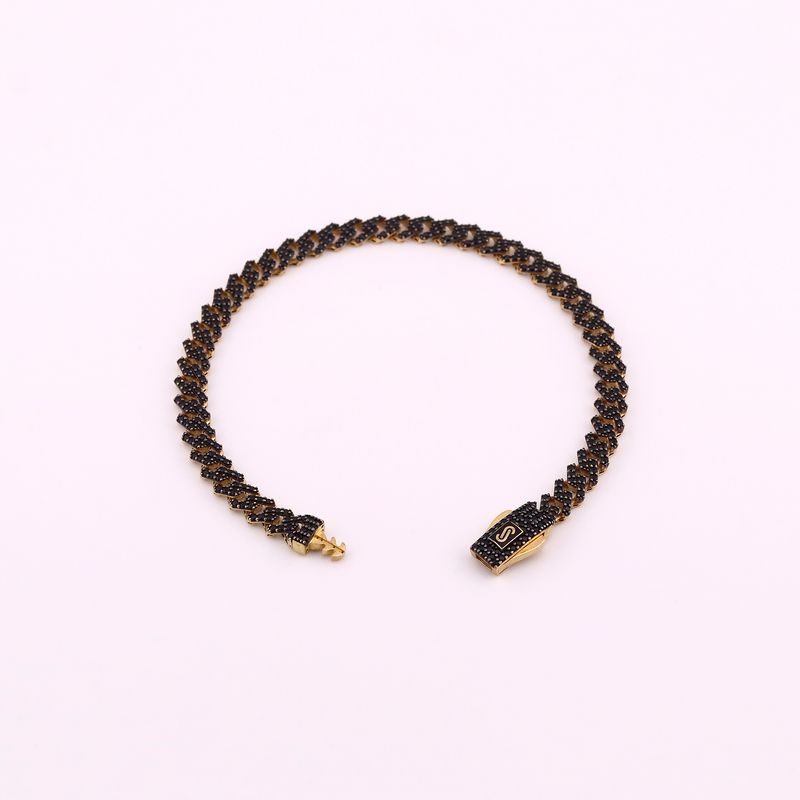 Pulso Monaco C/p Negras 14k 7g 18cm