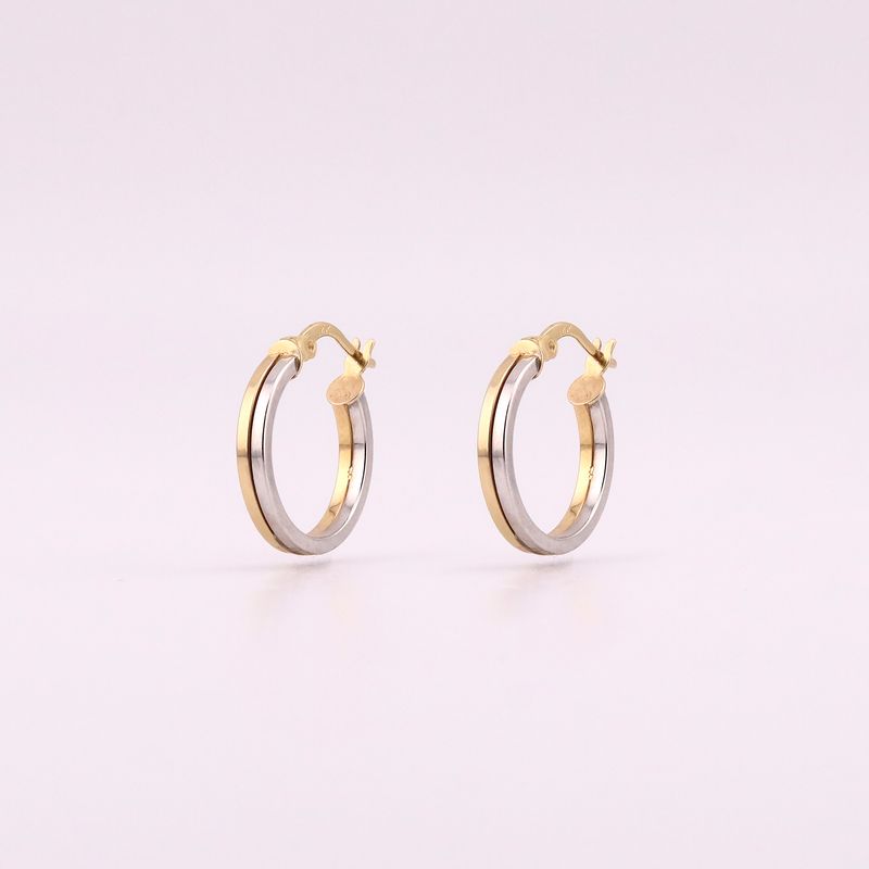 Arracadas Lineas Lisas Tns 14k 1.9g