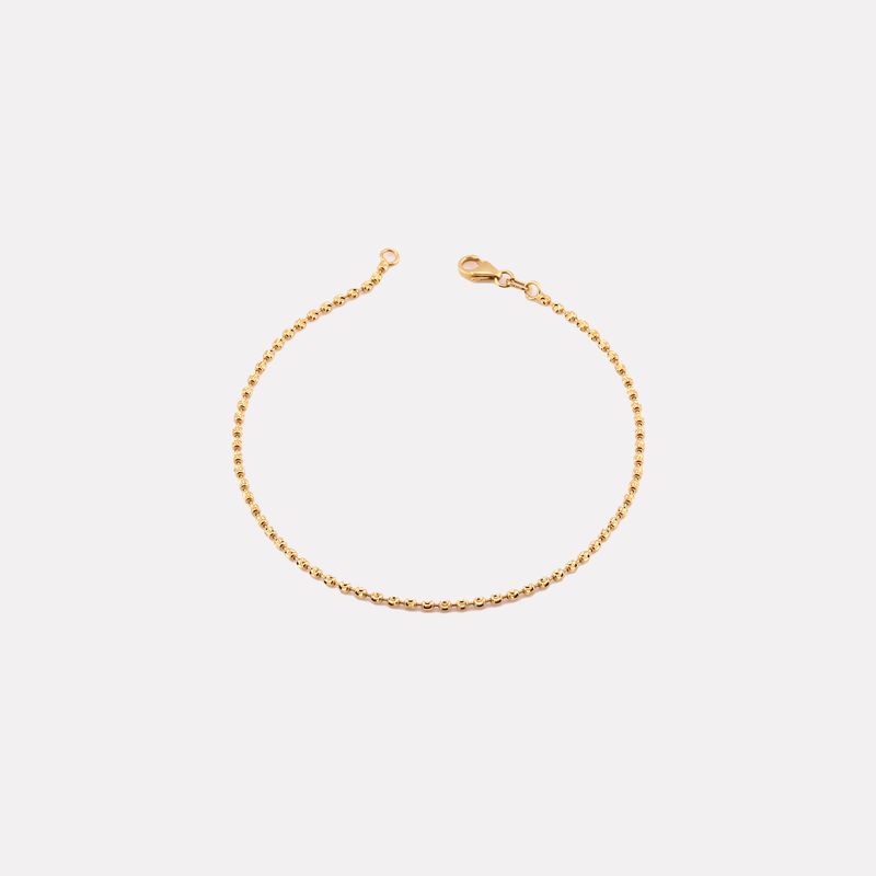 Pulsera Puntos 14k 1.9g 18cm