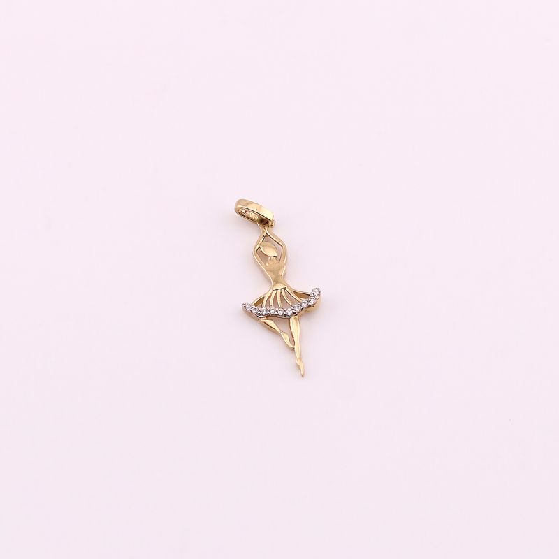 Dije Bailarina C/p 14k 0.9g