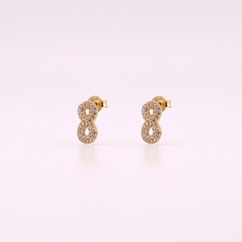 Aretes Infinito C/p Bca 14k 2.1g