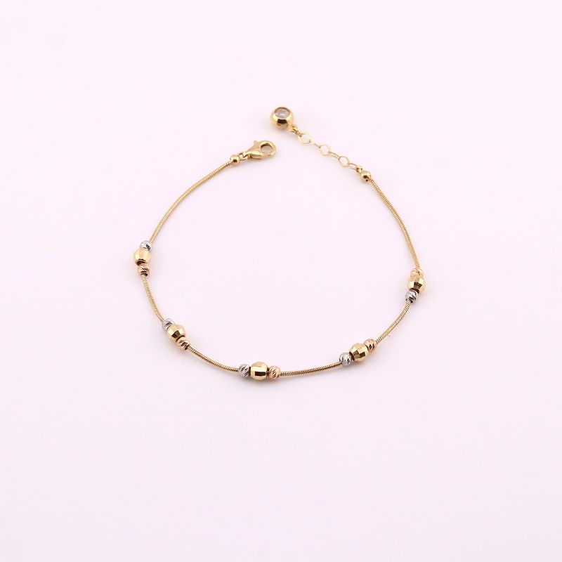 Pulsera Borlas Niveles C/p 14k 3.3g 18cm
