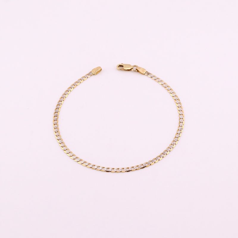 Pulso Eslabon Dimant. 14k 1.9g 18cm